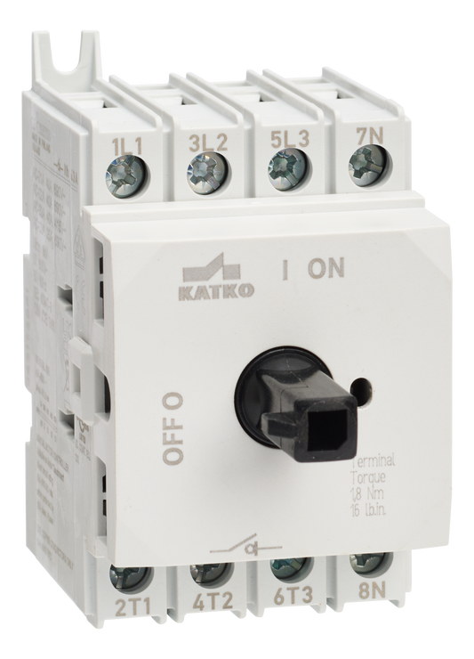 Load break switch 4x25A with front plate