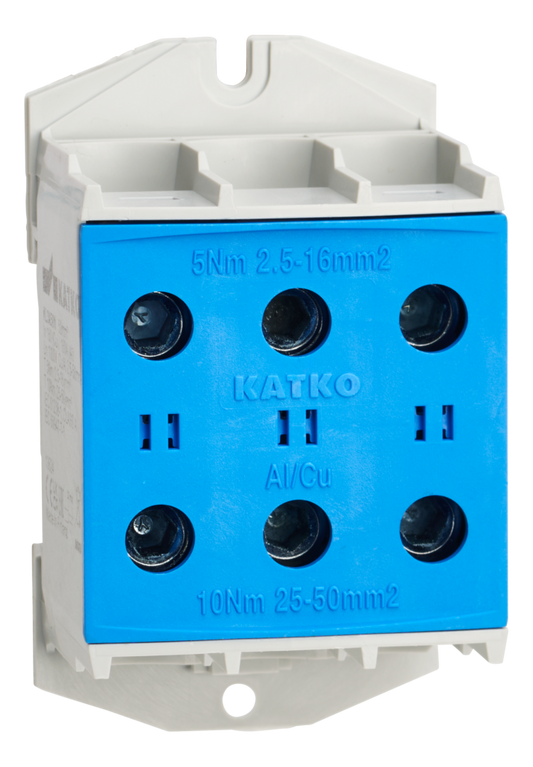 Terminal block KL 3xAl/Cu 2,5-50mm2 Blue