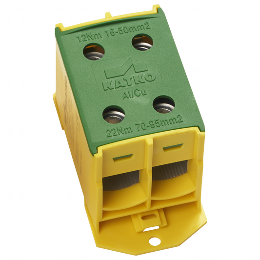 Terminal block KL 2xAl/Cu 6-95mm2 Yellow/Green