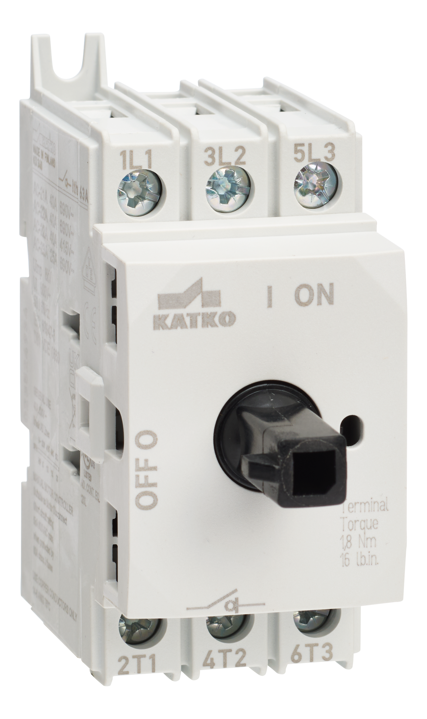 Load break switch 3x16A with front plate