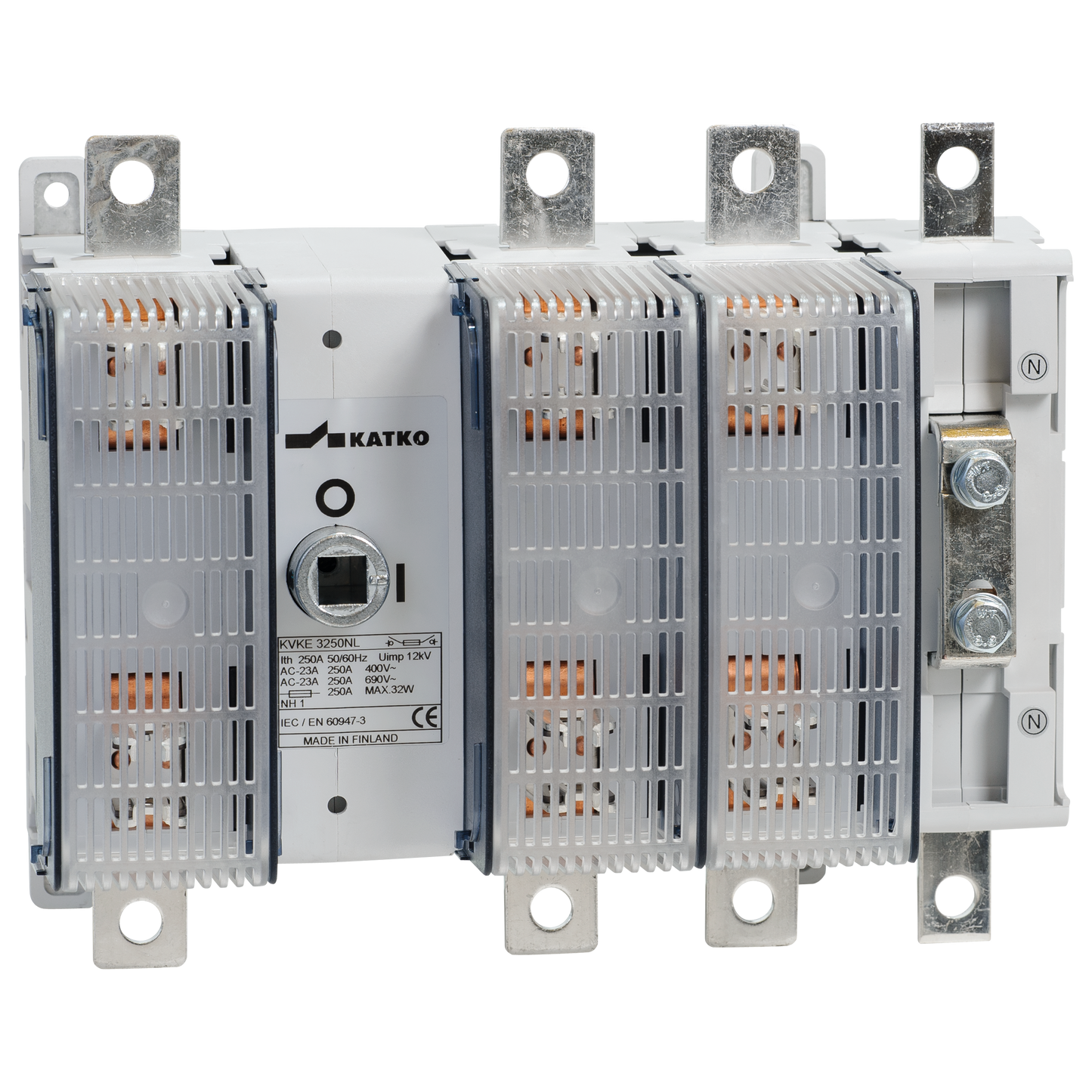 Switch fuse 3x80A detachable neutral DIN 000/00